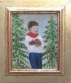 boy with cocoa painting