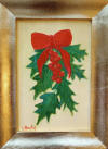 holly with a red bow