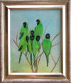 hooded parakeets