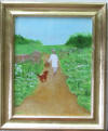 girl and dog
